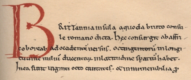 Facsimile: Start of historical section of Manuscript B.