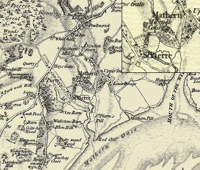 Map: Mathern and surrounds.