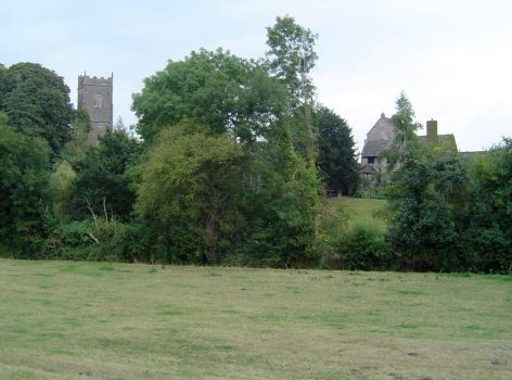 Photo: St. Theodorick's church and the palace of the Bishops of Llan Dav.