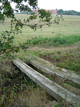 Photo: Planks across the stream next to St. Theodorick's church.