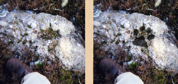 Photo: Paw-like mark, Carn Gafallt.