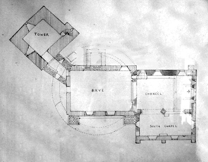 Photo: Garway church plan.
