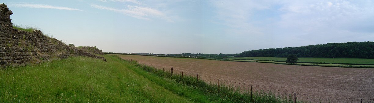 Photo: Caerwent south wall and the Troggy valley.