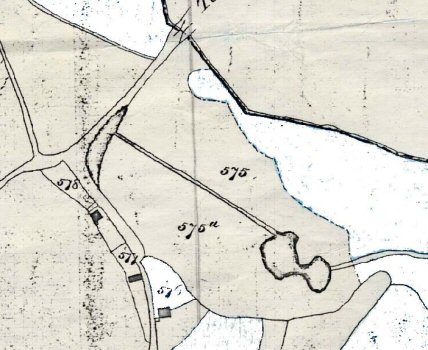 Map: Caldicott Tithe Map of 1842 � area of Caerwent�s Brook.